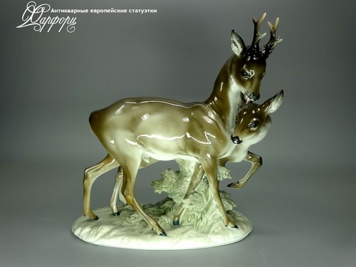 Купить фарфоровые статуэтки Rosenthal, Пара косуль, Германия